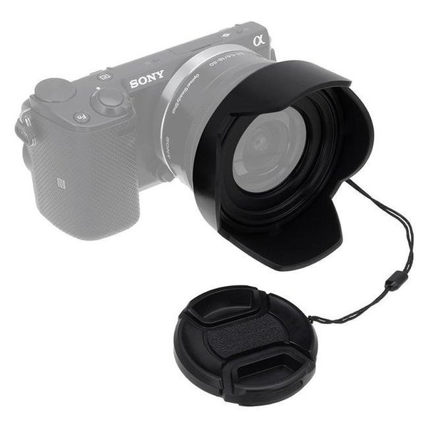 Fotodiox Fotodiox RvrsHood-405-52-Cap 16-50 mm Reversible Lens Hood Kit for Sony E PZ F3.5-5.6 OSS E-Mount RvrsHood-405-52-Cap
